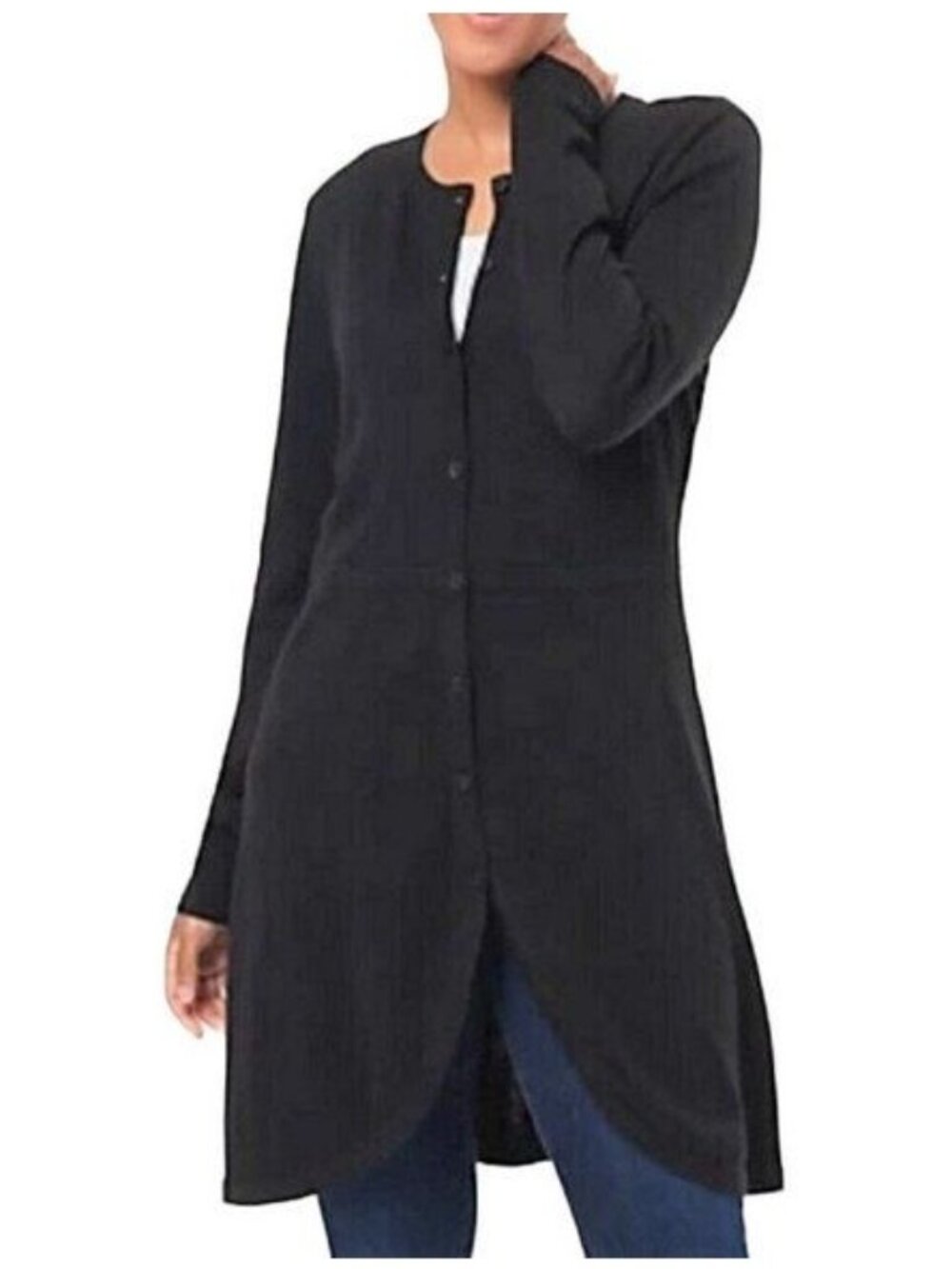 Isaac Mizrahi Live! Button Front A-Line Cardigan MEDIUM (505)